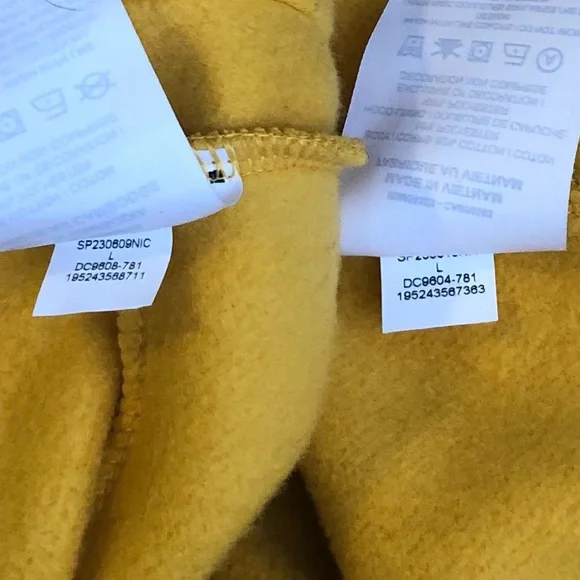 NWOT Nike Air Jordan Jump Man Hoodie and Jogger Set Yellow Mens Sz L.